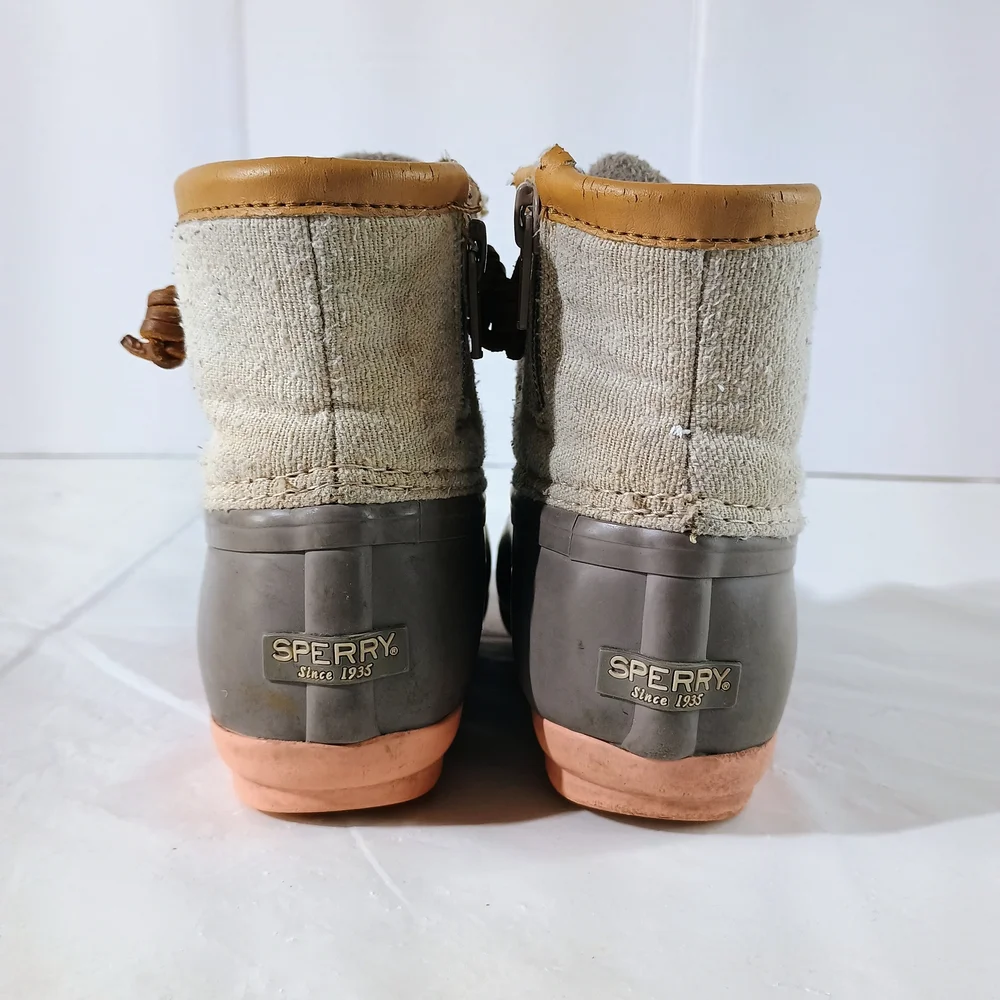 Sperry Kids Brown and Tan Duck Boots